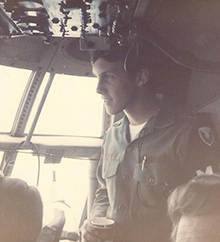 Bill aboard a C-141 Starlifter c.1974