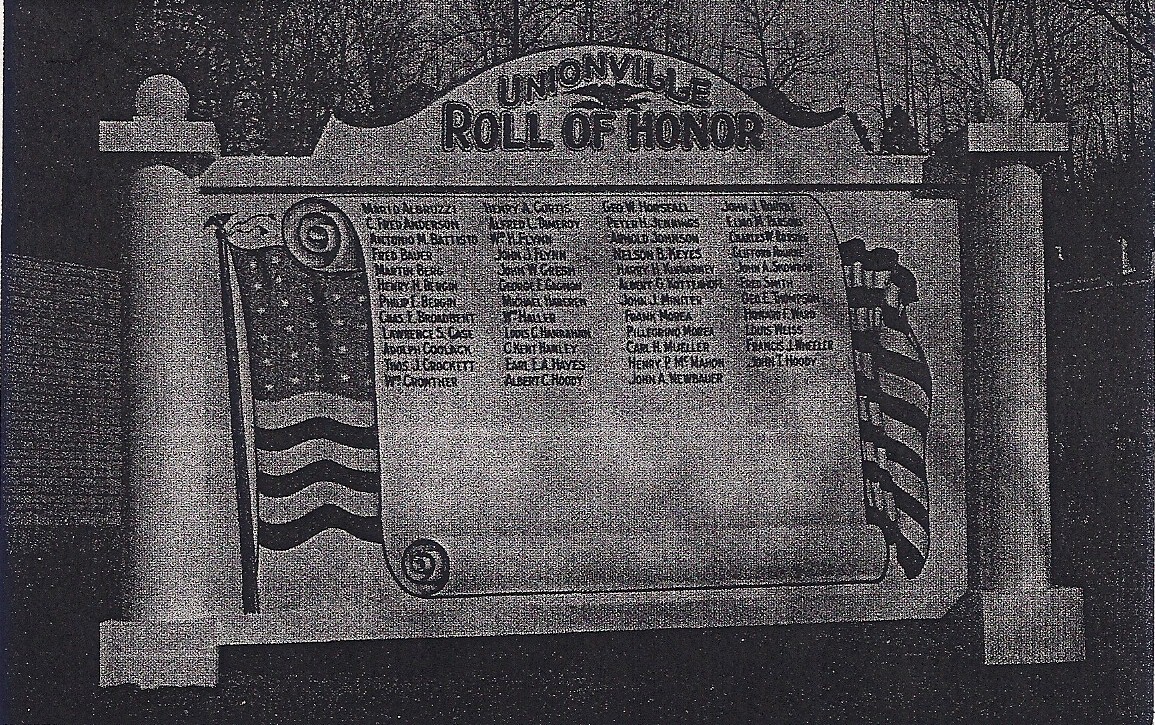 Unionville Roll of Honor